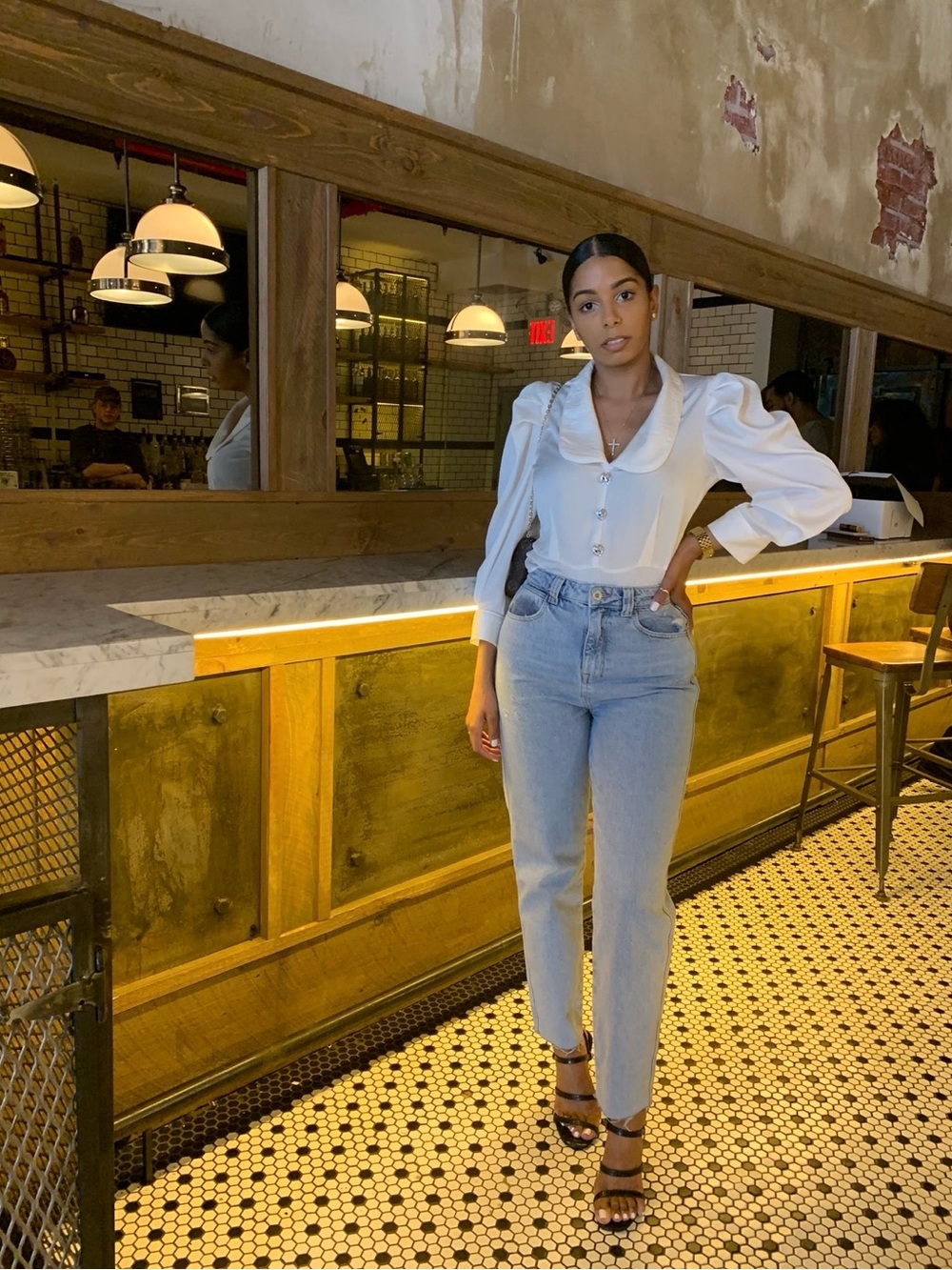 Zara Cream Lightweight Blouse